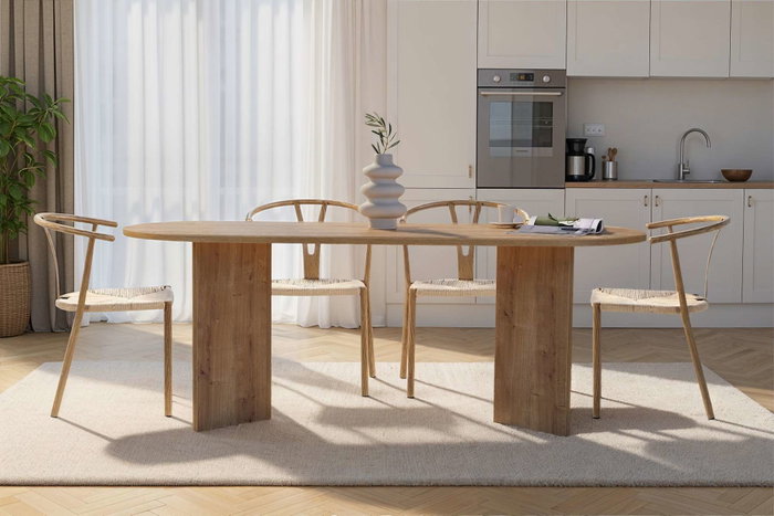 Hanah Home Mesa de Comedor Roble Zafiro